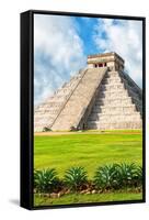 ¡Viva Mexico! Collection - El Castillo Pyramid in Chichen Itza XV-Philippe Hugonnard-Framed Stretched Canvas