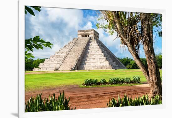 ¡Viva Mexico! Collection - El Castillo Pyramid in Chichen Itza XVI-Philippe Hugonnard-Framed Photographic Print