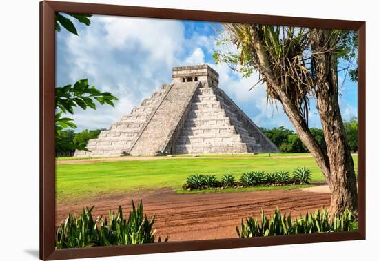 ¡Viva Mexico! Collection - El Castillo Pyramid in Chichen Itza XVI-Philippe Hugonnard-Framed Photographic Print