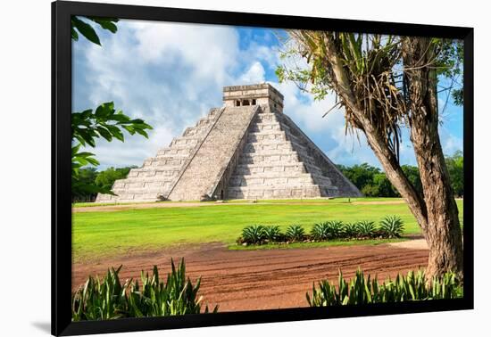 ¡Viva Mexico! Collection - El Castillo Pyramid in Chichen Itza XVI-Philippe Hugonnard-Framed Photographic Print