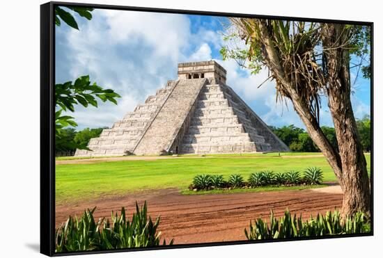 ¡Viva Mexico! Collection - El Castillo Pyramid in Chichen Itza XVI-Philippe Hugonnard-Framed Stretched Canvas
