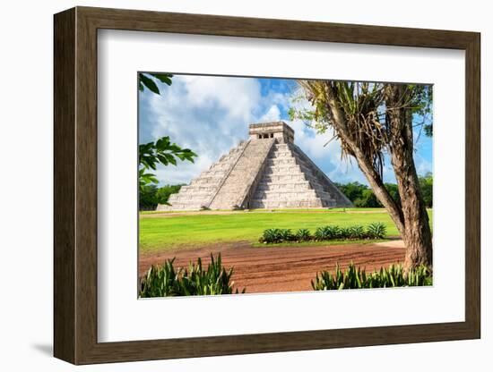 ¡Viva Mexico! Collection - El Castillo Pyramid in Chichen Itza XVI-Philippe Hugonnard-Framed Photographic Print