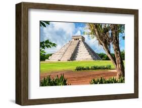 ¡Viva Mexico! Collection - El Castillo Pyramid in Chichen Itza XVI-Philippe Hugonnard-Framed Photographic Print