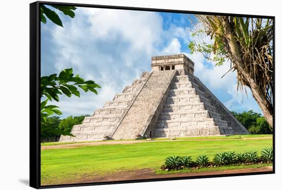 ¡Viva Mexico! Collection - El Castillo Pyramid in Chichen Itza XVII-Philippe Hugonnard-Framed Stretched Canvas