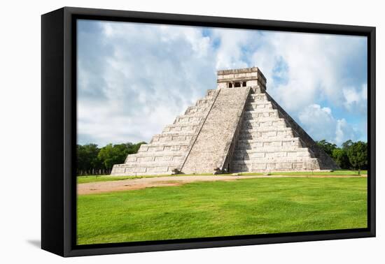 ¡Viva Mexico! Collection - El Castillo Pyramid in Chichen Itza XXI-Philippe Hugonnard-Framed Stretched Canvas