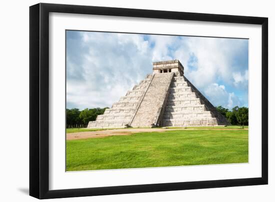¡Viva Mexico! Collection - El Castillo Pyramid in Chichen Itza XXI-Philippe Hugonnard-Framed Photographic Print