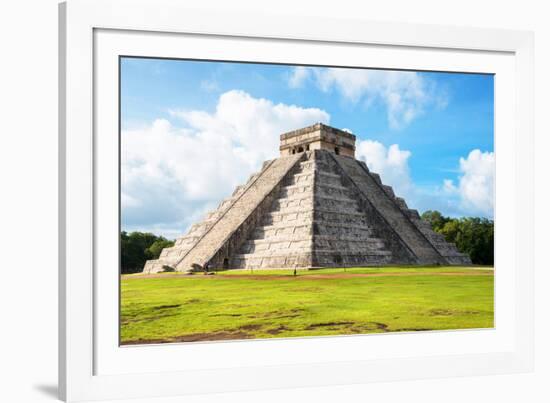 ¡Viva Mexico! Collection - El Castillo Pyramid in Chichen Itza-Philippe Hugonnard-Framed Photographic Print