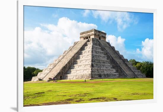 ¡Viva Mexico! Collection - El Castillo Pyramid in Chichen Itza-Philippe Hugonnard-Framed Photographic Print