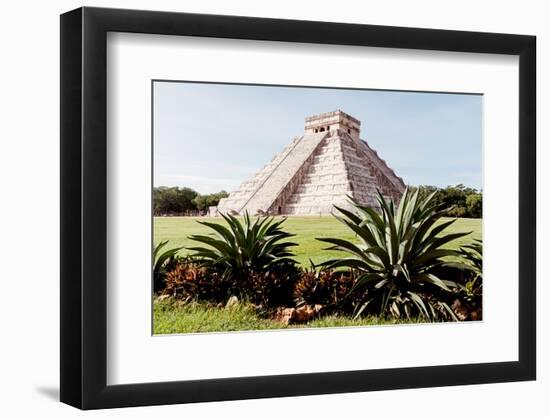 ¡Viva Mexico! Collection - El Castillo Pyramid of the Chichen Itza II-Philippe Hugonnard-Framed Photographic Print