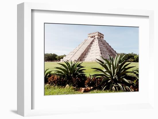 ¡Viva Mexico! Collection - El Castillo Pyramid of the Chichen Itza II-Philippe Hugonnard-Framed Photographic Print