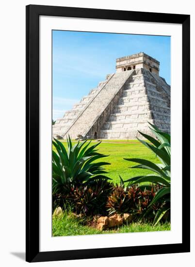 ¡Viva Mexico! Collection - El Castillo Pyramid of the Chichen Itza III-Philippe Hugonnard-Framed Photographic Print