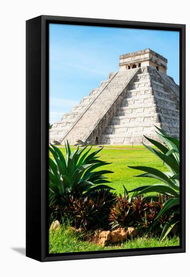 ¡Viva Mexico! Collection - El Castillo Pyramid of the Chichen Itza III-Philippe Hugonnard-Framed Stretched Canvas