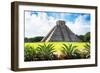 ¡Viva Mexico! Collection - El Castillo Pyramid of the Chichen Itza V-Philippe Hugonnard-Framed Photographic Print