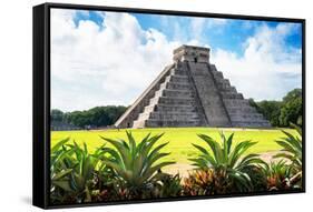 ¡Viva Mexico! Collection - El Castillo Pyramid of the Chichen Itza V-Philippe Hugonnard-Framed Stretched Canvas