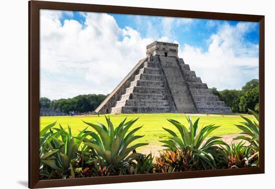 ¡Viva Mexico! Collection - El Castillo Pyramid of the Chichen Itza V-Philippe Hugonnard-Framed Photographic Print