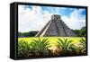 ¡Viva Mexico! Collection - El Castillo Pyramid of the Chichen Itza V-Philippe Hugonnard-Framed Stretched Canvas