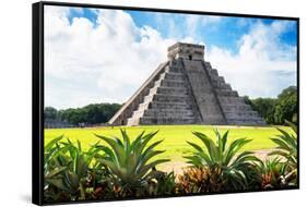 ¡Viva Mexico! Collection - El Castillo Pyramid of the Chichen Itza V-Philippe Hugonnard-Framed Stretched Canvas