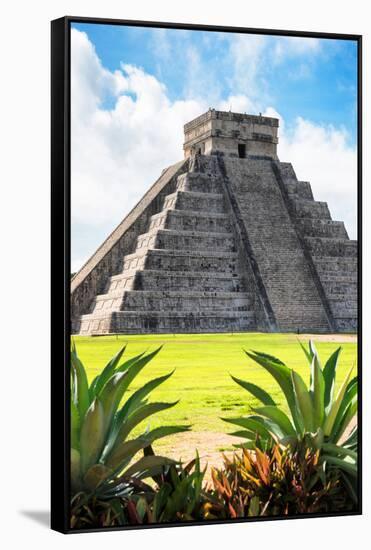 ¡Viva Mexico! Collection - El Castillo Pyramid of the Chichen Itza VI-Philippe Hugonnard-Framed Stretched Canvas