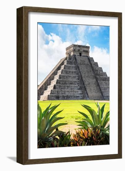 ¡Viva Mexico! Collection - El Castillo Pyramid of the Chichen Itza VI-Philippe Hugonnard-Framed Photographic Print