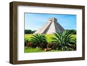 ¡Viva Mexico! Collection - El Castillo Pyramid of the Chichen Itza-Philippe Hugonnard-Framed Photographic Print