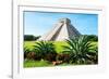 ¡Viva Mexico! Collection - El Castillo Pyramid of the Chichen Itza-Philippe Hugonnard-Framed Photographic Print