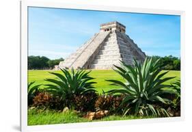 ¡Viva Mexico! Collection - El Castillo Pyramid of the Chichen Itza-Philippe Hugonnard-Framed Photographic Print