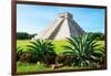 ¡Viva Mexico! Collection - El Castillo Pyramid of the Chichen Itza-Philippe Hugonnard-Framed Photographic Print