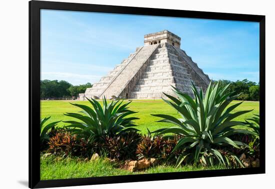 ¡Viva Mexico! Collection - El Castillo Pyramid of the Chichen Itza-Philippe Hugonnard-Framed Photographic Print