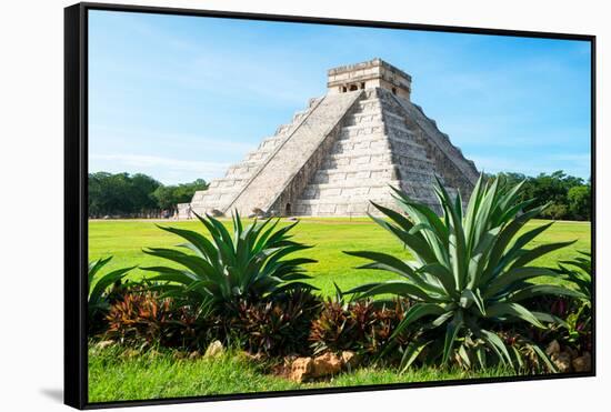 ¡Viva Mexico! Collection - El Castillo Pyramid of the Chichen Itza-Philippe Hugonnard-Framed Stretched Canvas