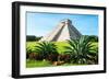 ¡Viva Mexico! Collection - El Castillo Pyramid of the Chichen Itza-Philippe Hugonnard-Framed Photographic Print