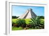 ¡Viva Mexico! Collection - El Castillo Pyramid of the Chichen Itza-Philippe Hugonnard-Framed Photographic Print