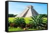 ¡Viva Mexico! Collection - El Castillo Pyramid of the Chichen Itza-Philippe Hugonnard-Framed Stretched Canvas