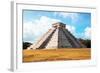 ¡Viva Mexico! Collection - El Castillo Pyramid with Fall Colors in Chichen Itza-Philippe Hugonnard-Framed Photographic Print
