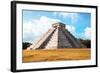 ¡Viva Mexico! Collection - El Castillo Pyramid with Fall Colors in Chichen Itza-Philippe Hugonnard-Framed Photographic Print