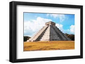 ¡Viva Mexico! Collection - El Castillo Pyramid with Fall Colors in Chichen Itza-Philippe Hugonnard-Framed Photographic Print