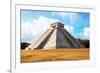 ¡Viva Mexico! Collection - El Castillo Pyramid with Fall Colors in Chichen Itza-Philippe Hugonnard-Framed Photographic Print