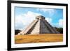 ¡Viva Mexico! Collection - El Castillo Pyramid with Fall Colors in Chichen Itza-Philippe Hugonnard-Framed Photographic Print