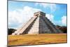 ¡Viva Mexico! Collection - El Castillo Pyramid with Fall Colors in Chichen Itza-Philippe Hugonnard-Mounted Photographic Print