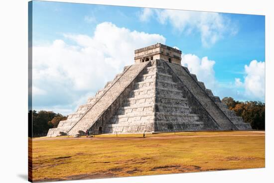 ¡Viva Mexico! Collection - El Castillo Pyramid with Fall Colors in Chichen Itza-Philippe Hugonnard-Stretched Canvas