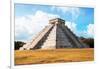 ¡Viva Mexico! Collection - El Castillo Pyramid with Fall Colors in Chichen Itza-Philippe Hugonnard-Framed Photographic Print