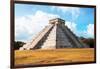 ¡Viva Mexico! Collection - El Castillo Pyramid with Fall Colors in Chichen Itza-Philippe Hugonnard-Framed Photographic Print