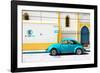 ¡Viva Mexico! Collection - "En Linea Roja" Blue VW Beetle Car-Philippe Hugonnard-Framed Photographic Print