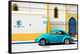 ¡Viva Mexico! Collection - "En Linea Roja" Blue VW Beetle Car-Philippe Hugonnard-Framed Stretched Canvas