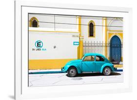 ¡Viva Mexico! Collection - "En Linea Roja" Blue VW Beetle Car-Philippe Hugonnard-Framed Photographic Print