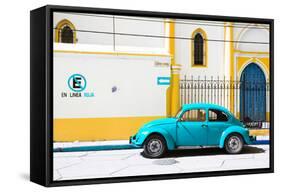 ¡Viva Mexico! Collection - "En Linea Roja" Blue VW Beetle Car-Philippe Hugonnard-Framed Stretched Canvas