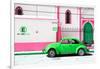 ¡Viva Mexico! Collection - "En Linea Roja" Green VW Beetle Car-Philippe Hugonnard-Framed Photographic Print