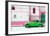 ¡Viva Mexico! Collection - "En Linea Roja" Green VW Beetle Car-Philippe Hugonnard-Framed Photographic Print