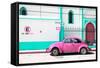 ¡Viva Mexico! Collection - "En Linea Roja" Pink VW Beetle Car-Philippe Hugonnard-Framed Stretched Canvas