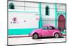 ¡Viva Mexico! Collection - "En Linea Roja" Pink VW Beetle Car-Philippe Hugonnard-Mounted Photographic Print