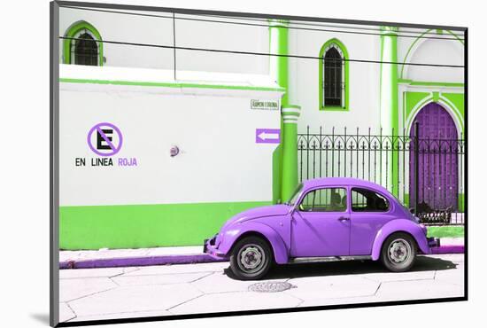 ¡Viva Mexico! Collection - "En Linea Roja" Purple VW Beetle Car-Philippe Hugonnard-Mounted Photographic Print